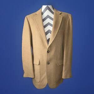 Botany 500 Men's 44R Beige Camel Hair Blazer Sports Coat